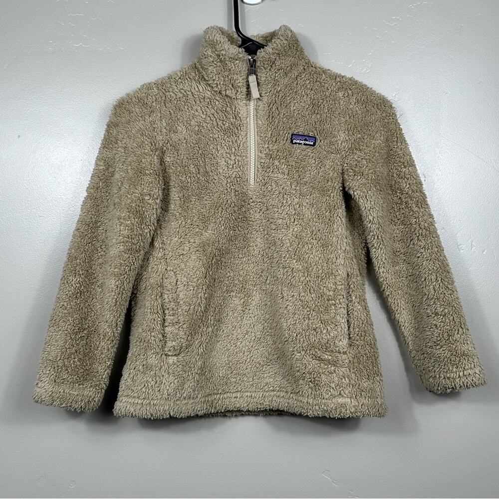 Patagonia Kids' Los Gatos 1/4-Zip Sweater El Cap Khaki Brown Size Small